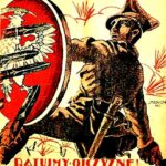 Polish soviet propaganda poster 1920 Polish