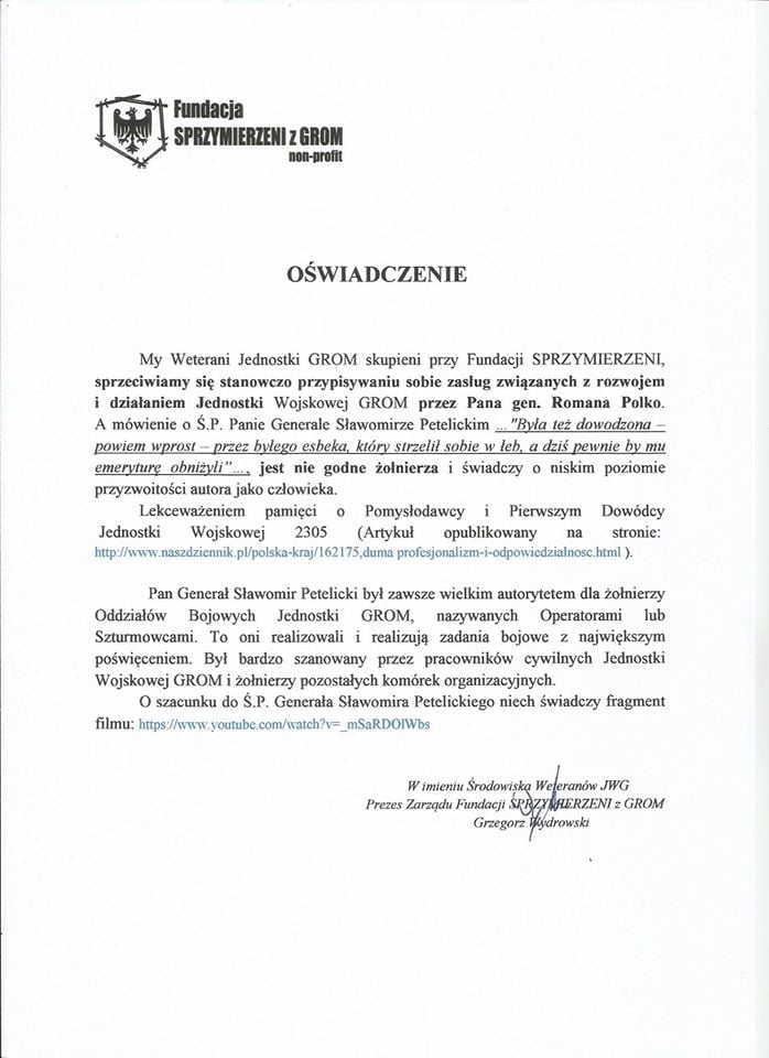 oswiadczenie